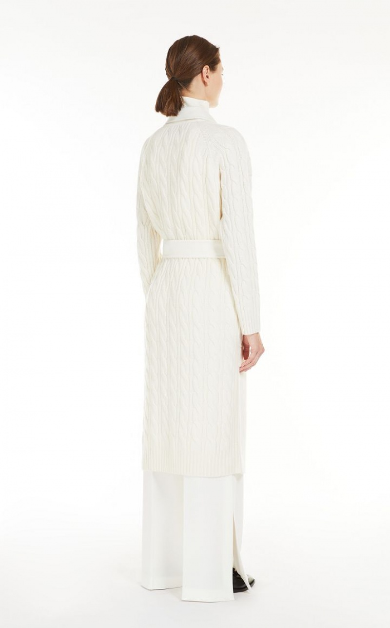 Casacos Max Mara Cashmere And Wool Robe Branco | MMR593887