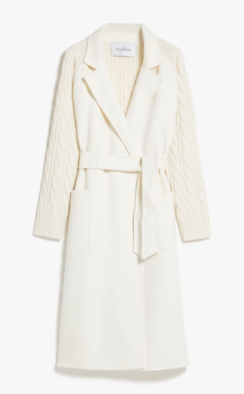 Casacos Max Mara Cashmere And Wool Robe Branco | MMR593887