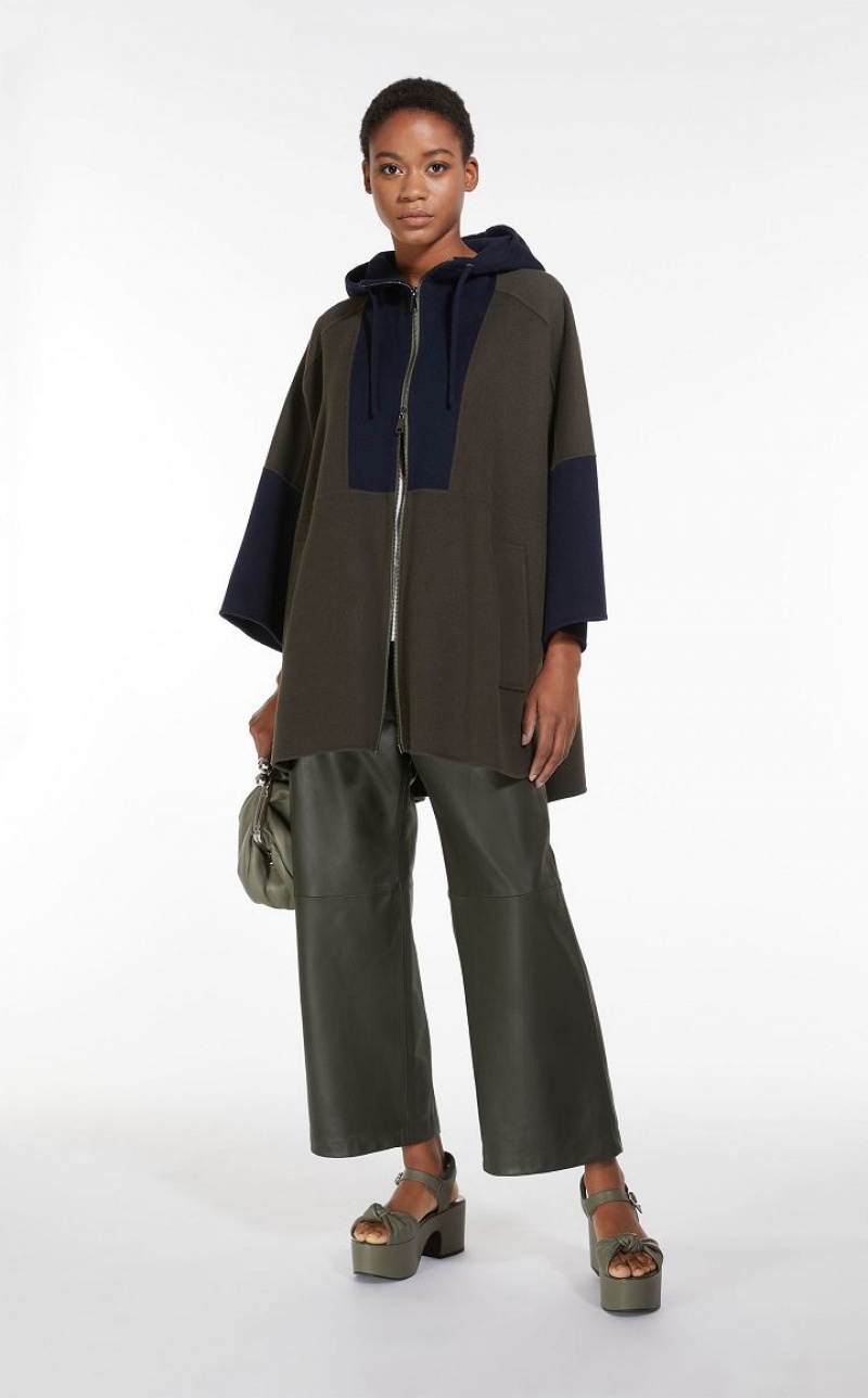 Casacos Max Mara Oversized Jacket In Wool Azul Claro | MMR593907