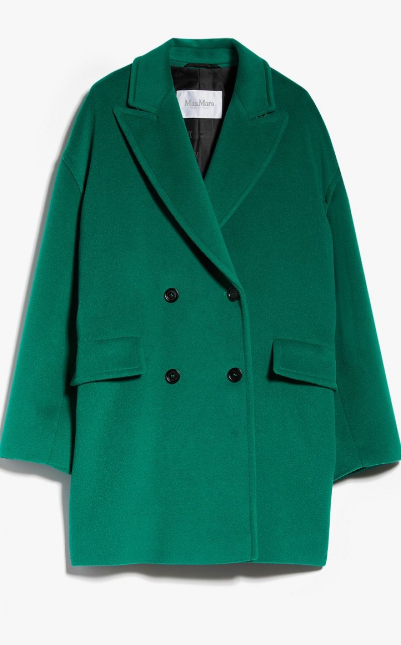 Casacos Max Mara Wool And Cashmere Oversized Jacket Verdes | MMR593865