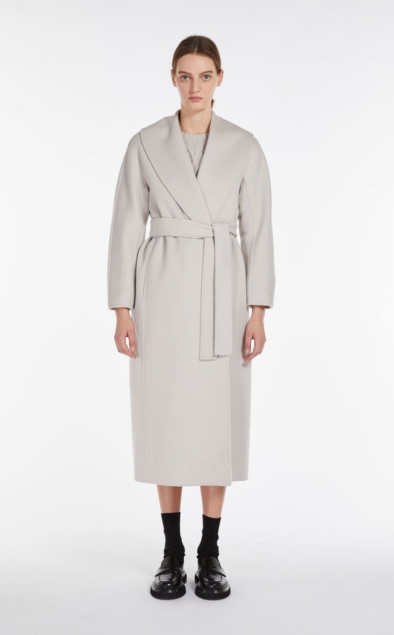 Casacos Max Mara Wool And Cashmere Robe Luz Cinzentas | MMR593853