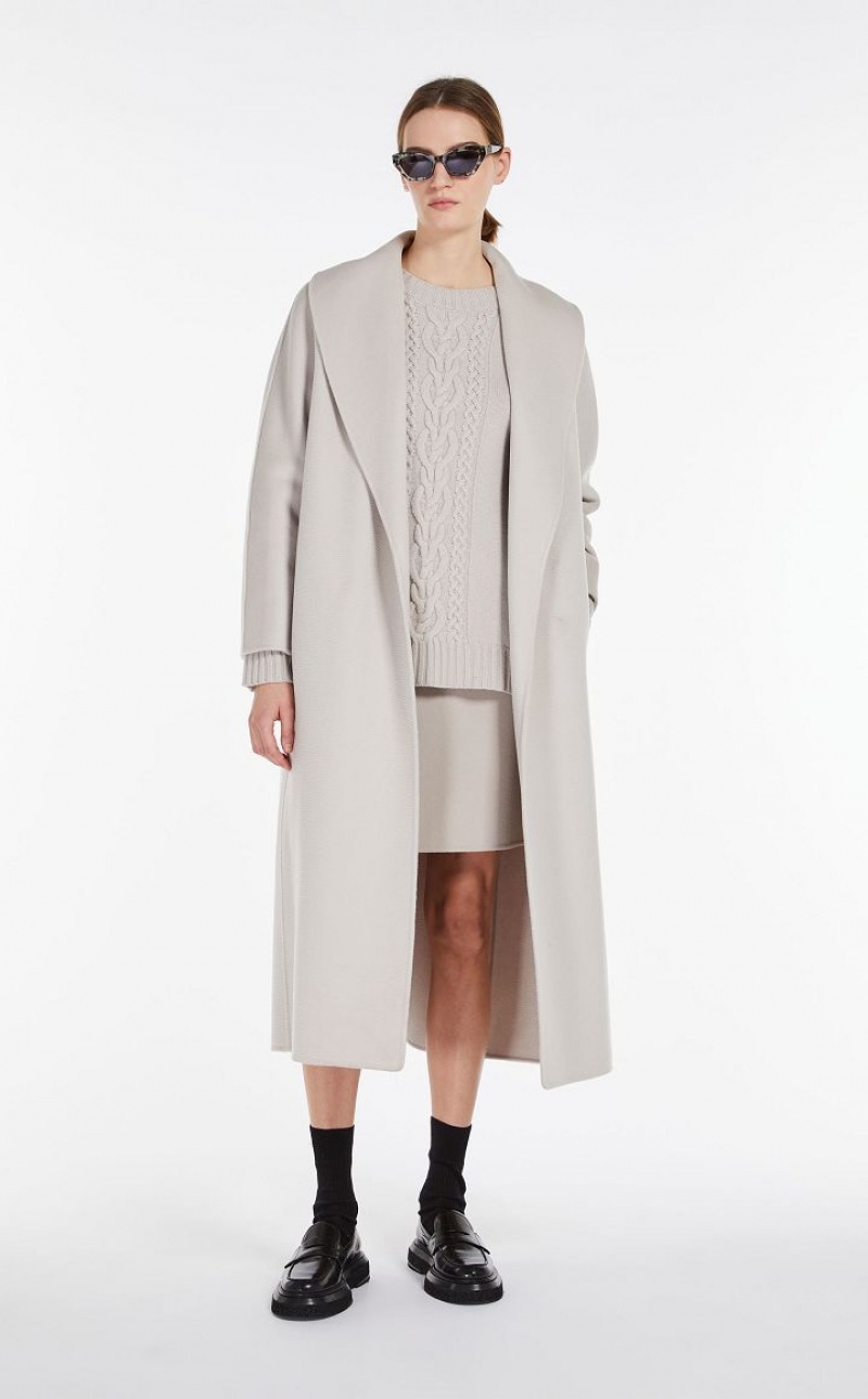 Casacos Max Mara Wool And Cashmere Robe Luz Cinzentas | MMR593853