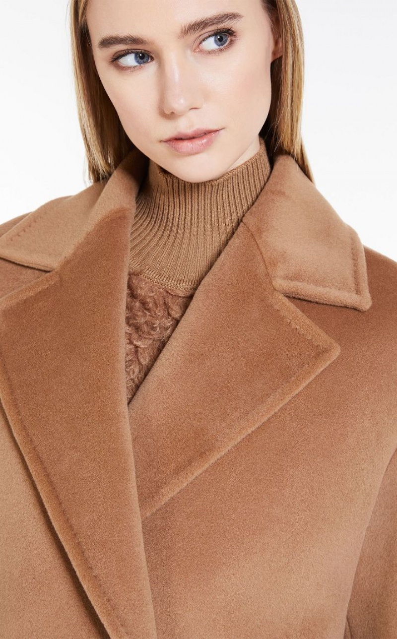 Casacos Max Mara Wool Beaver Cloth Jacket Marrom | MMR593855