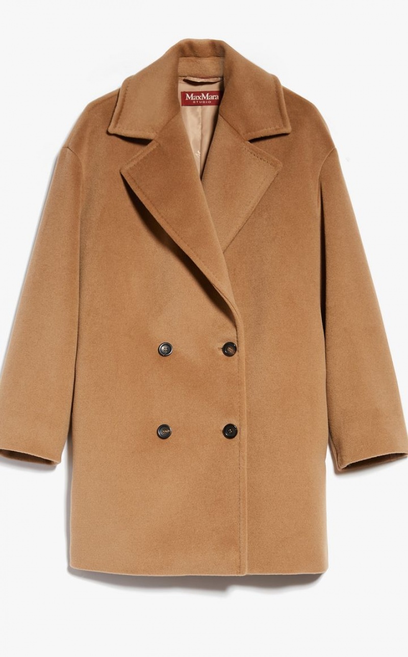 Casacos Max Mara Wool Beaver Cloth Jacket Marrom | MMR593855