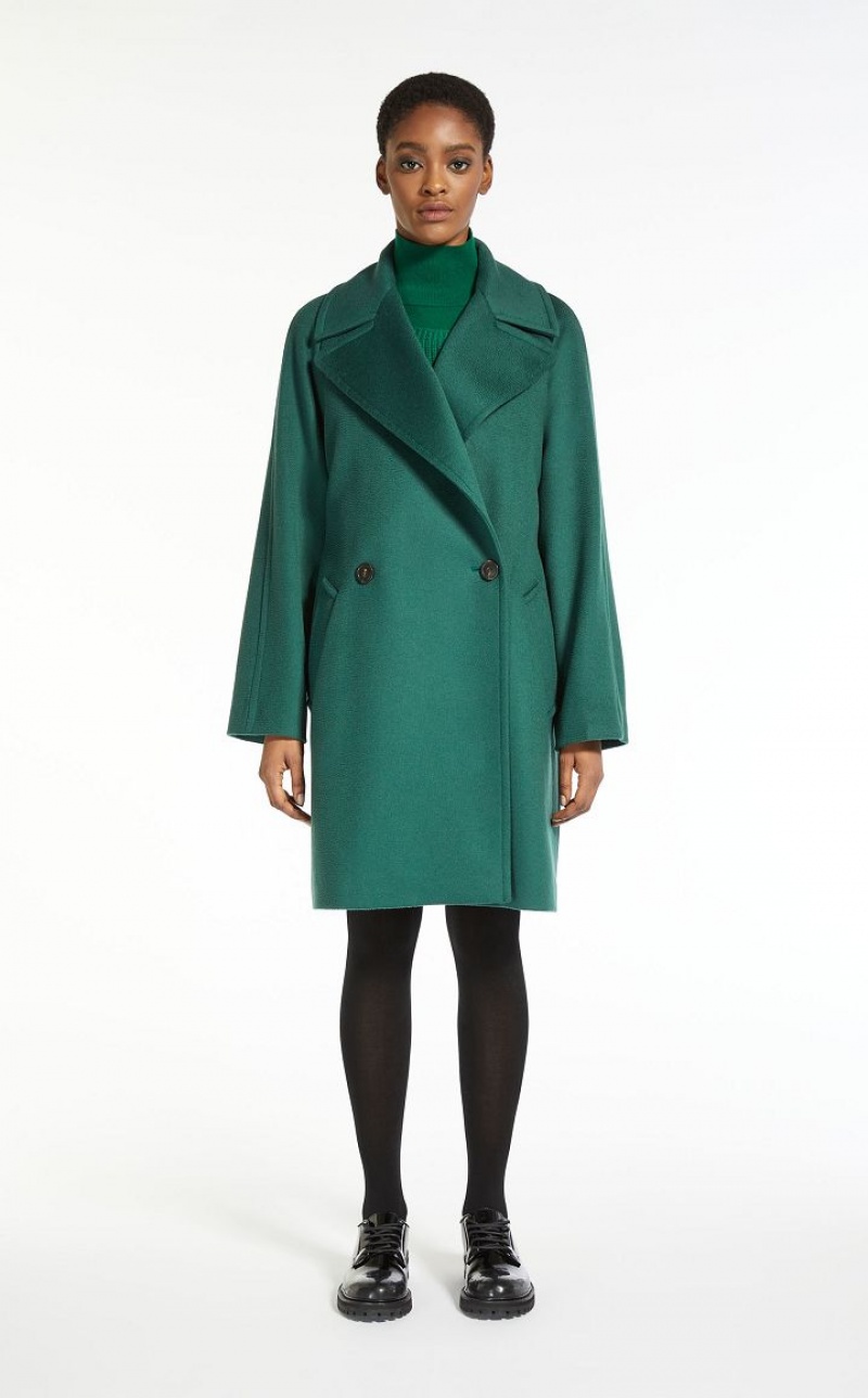 Casacos Max Mara Wool Broadcloth Verdes | MMR593919