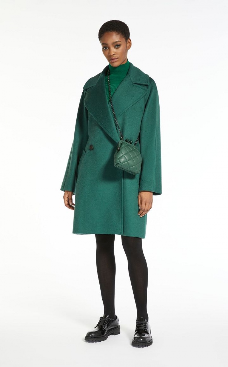 Casacos Max Mara Wool Broadcloth Verdes | MMR593919