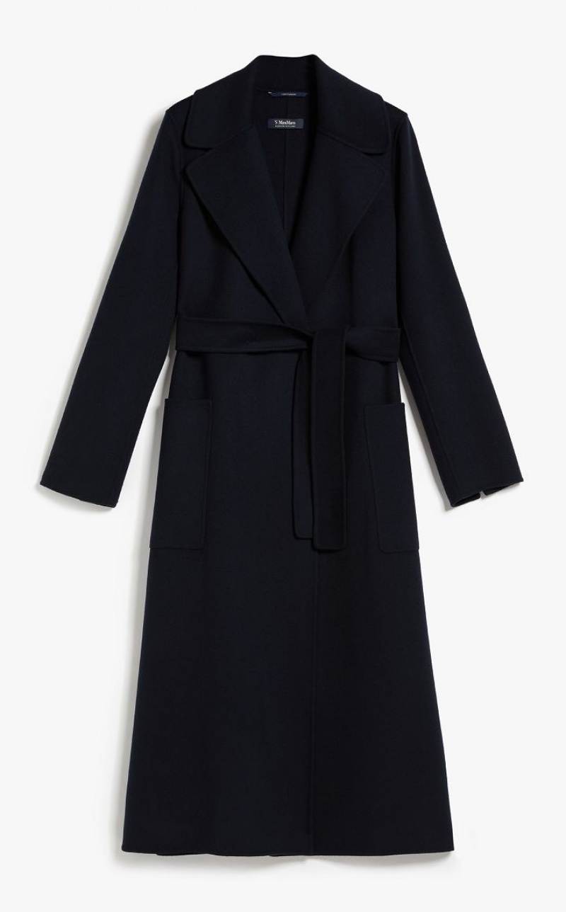 Casacos Max Mara Wool Robe Azul Marinho | MMR593842