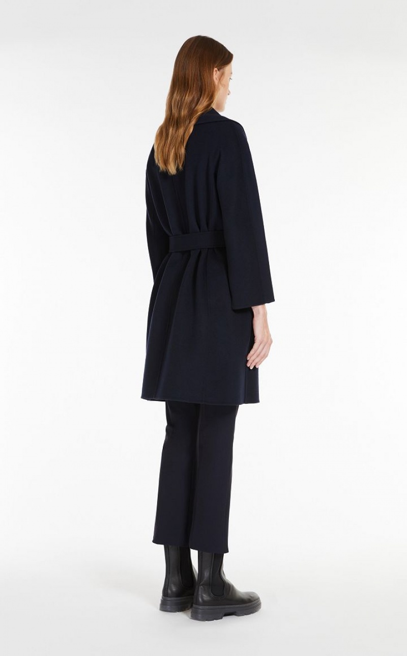 Casacos Max Mara Wool Robe Azul Marinho | MMR593928