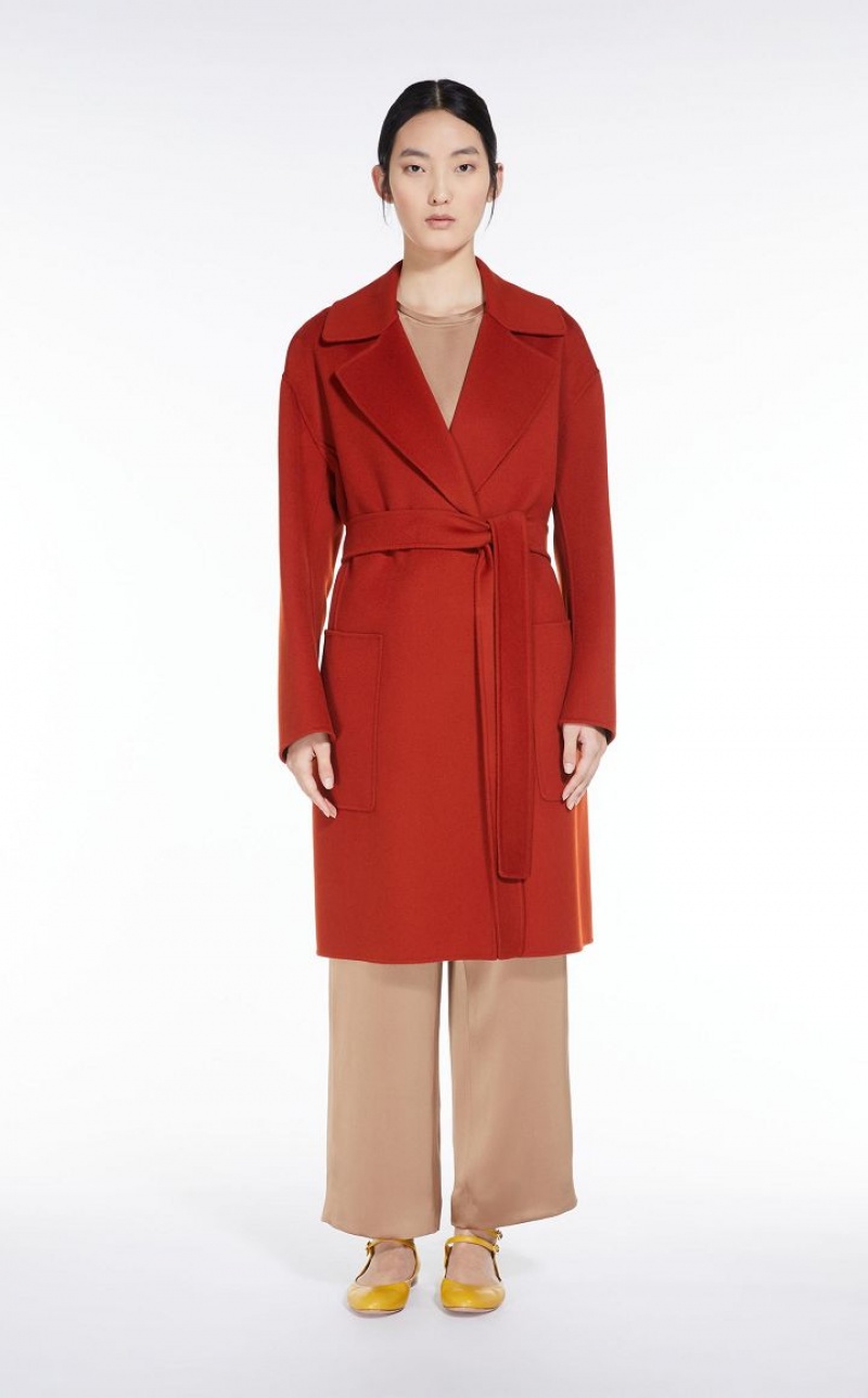 Casacos Max Mara Wool Robe Laranja | MMR593861