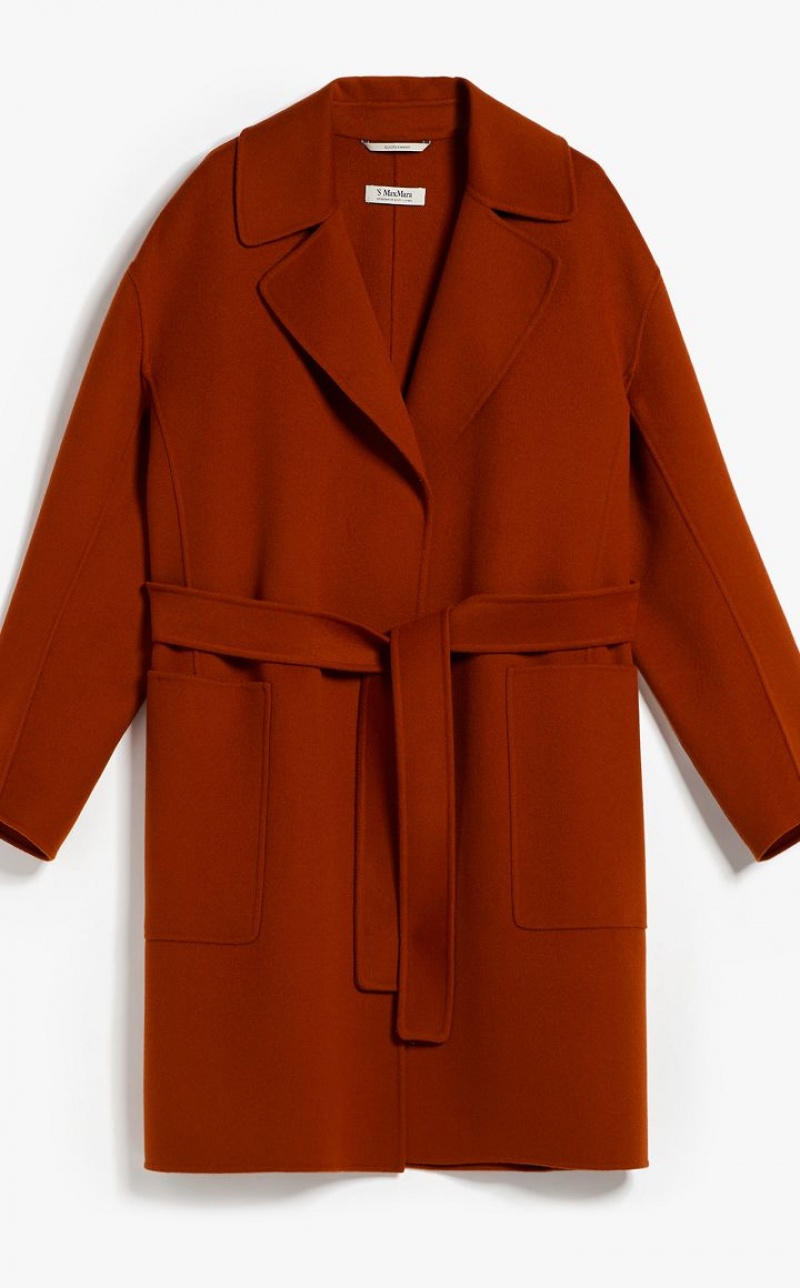 Casacos Max Mara Wool Robe Laranja | MMR593861