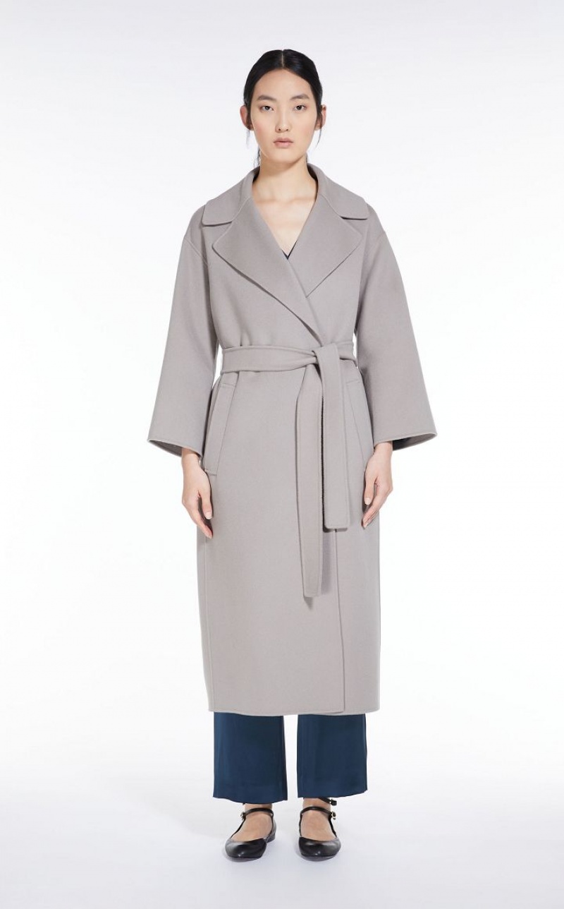 Casacos Max Mara Wool Robe Luz Cinzentas | MMR593880