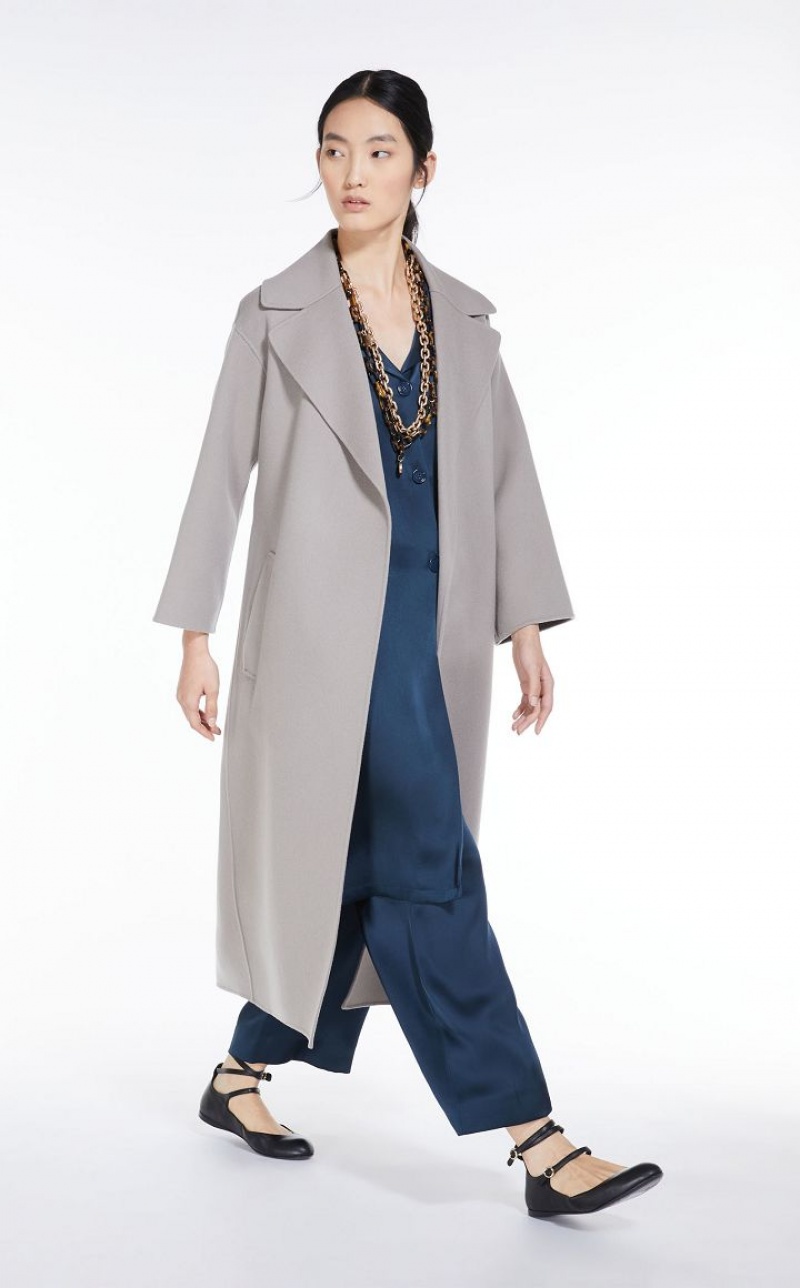 Casacos Max Mara Wool Robe Luz Cinzentas | MMR593880