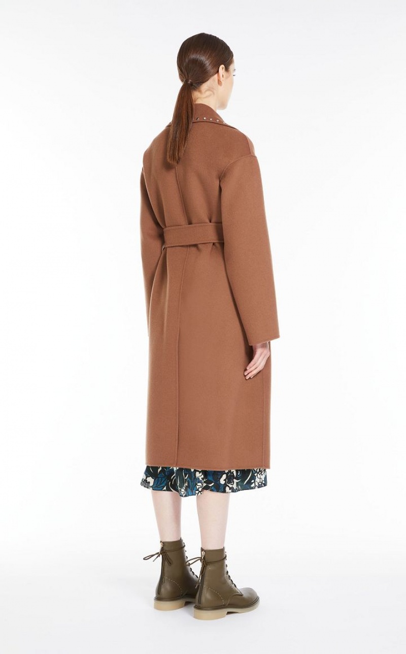 Casacos Max Mara Wool Robe Marrom | MMR593835