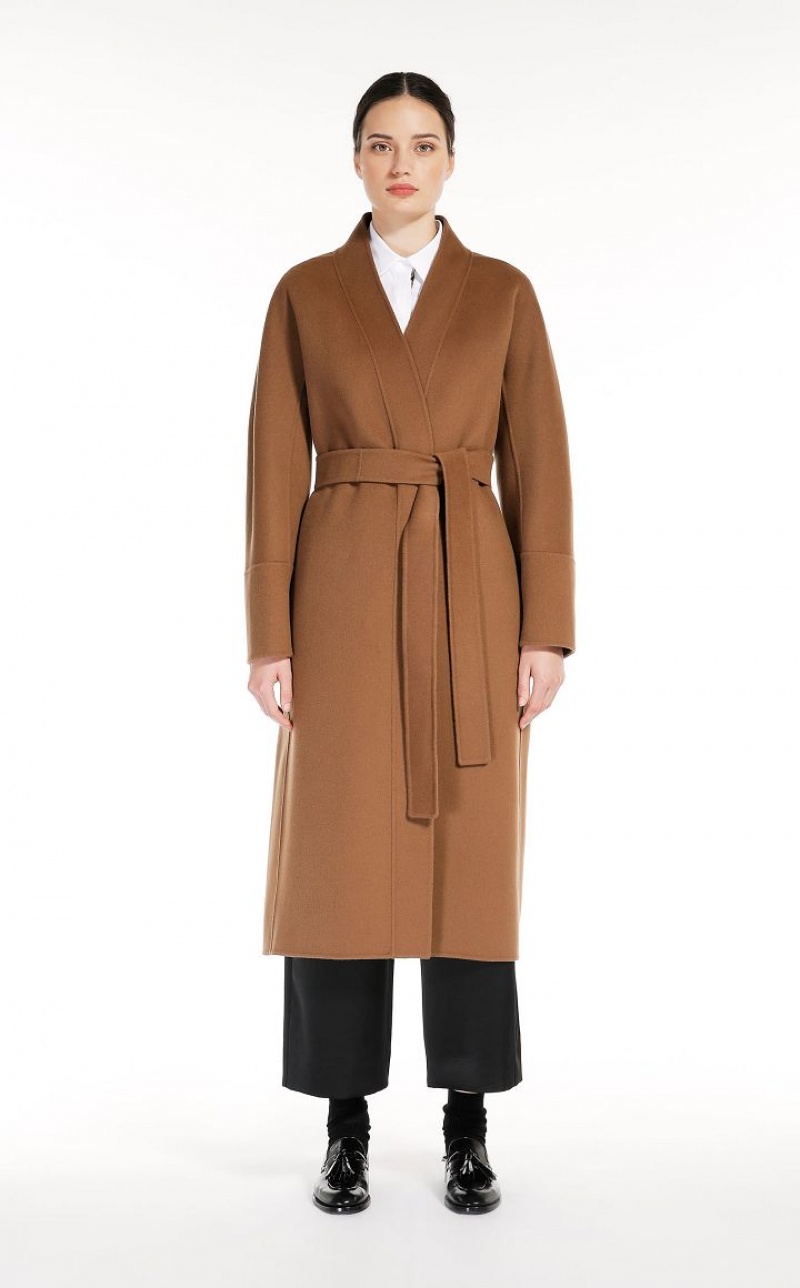 Casacos Max Mara Wool Robe Marrom | MMR593937