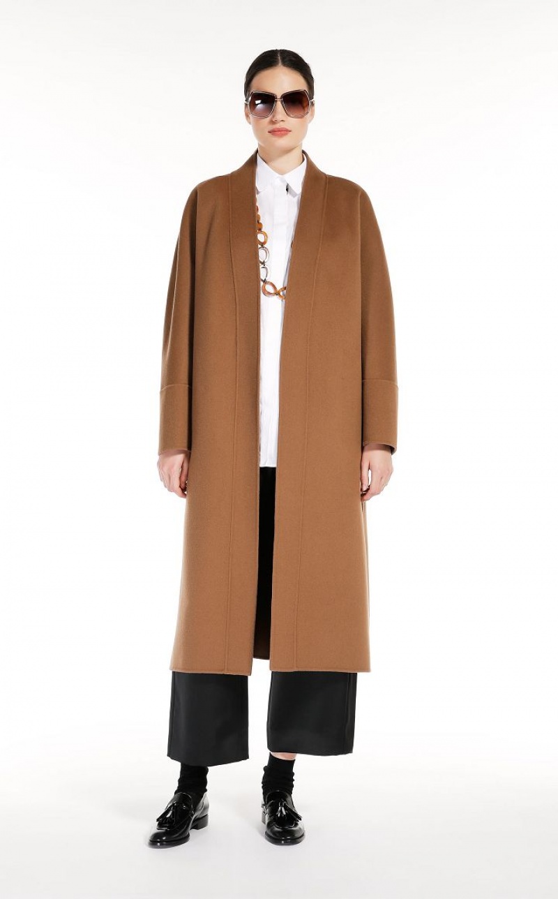 Casacos Max Mara Wool Robe Marrom | MMR593937