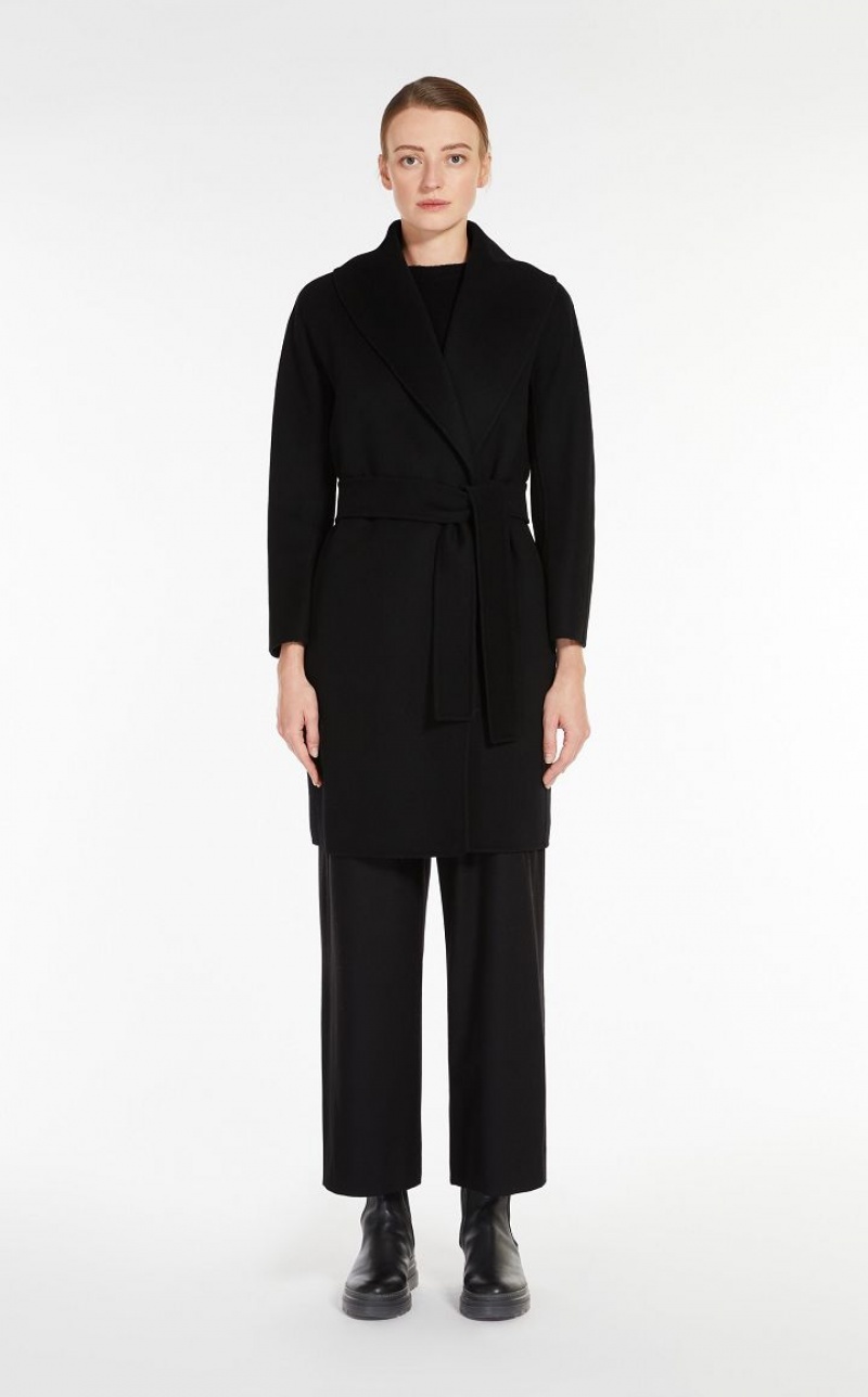 Casacos Max Mara Wool Robe Pretas | MMR593927