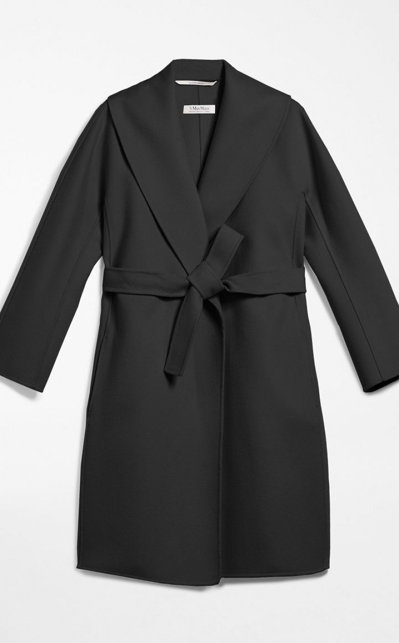 Casacos Max Mara Wool Robe Pretas | MMR593927