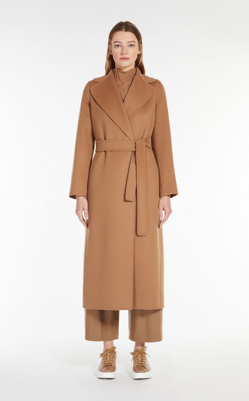 Casacos Max Mara Wool Robe-style Marrom | MMR593902