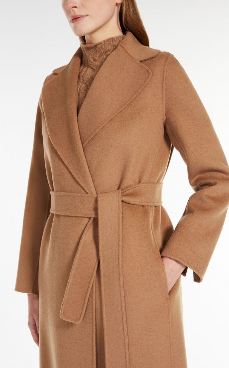 Casacos Max Mara Wool Robe-style Marrom | MMR593902