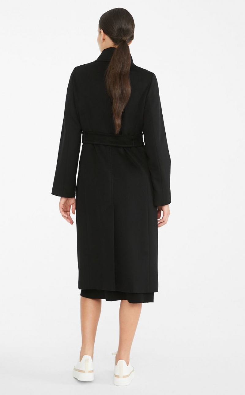 Casacos Max Mara Wool Robe-style Pretas | MMR593910