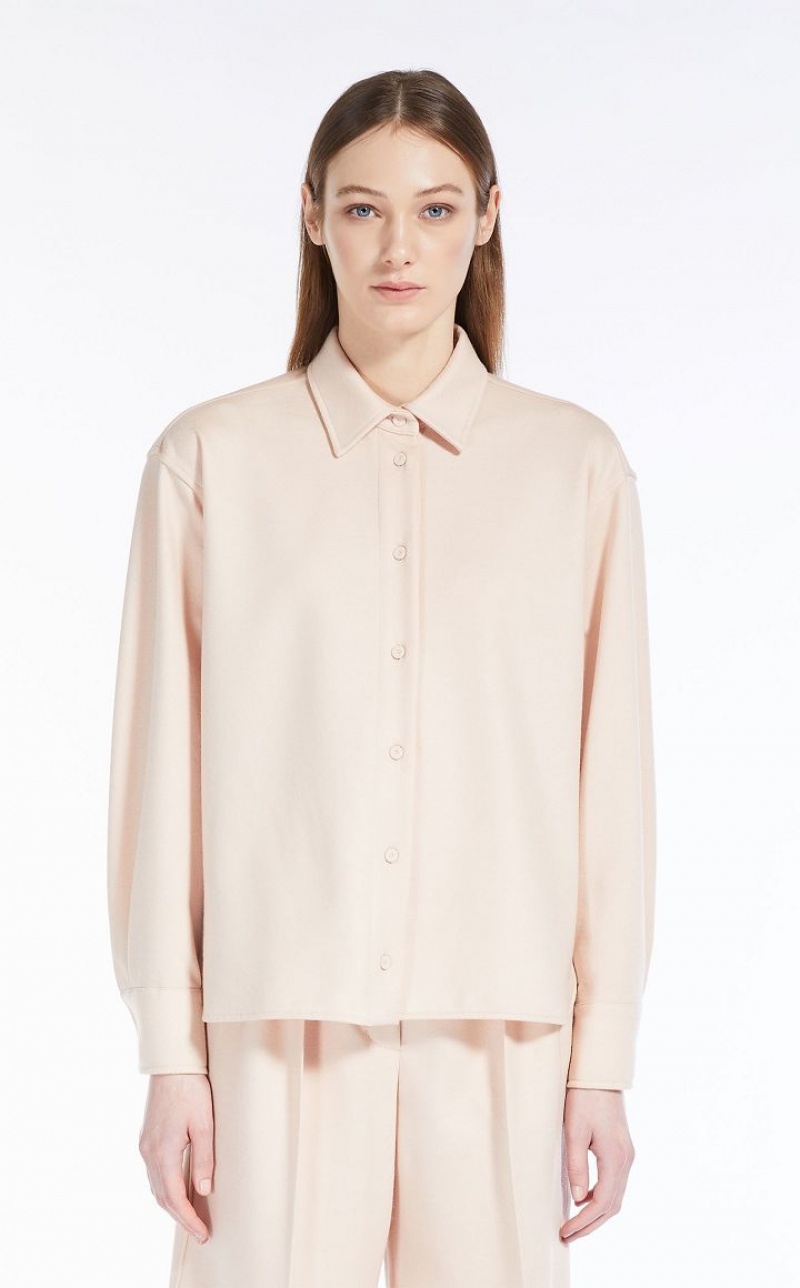 Casacos Max Mara Wool Shirt Rosa | MMR594054