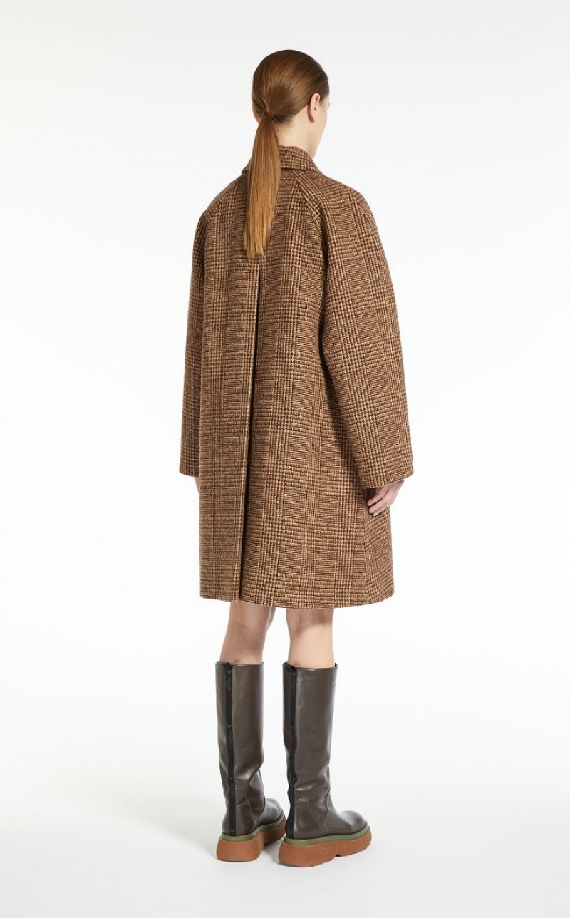 Casacos Max Mara Wool Tweed Marrom | MMR593866