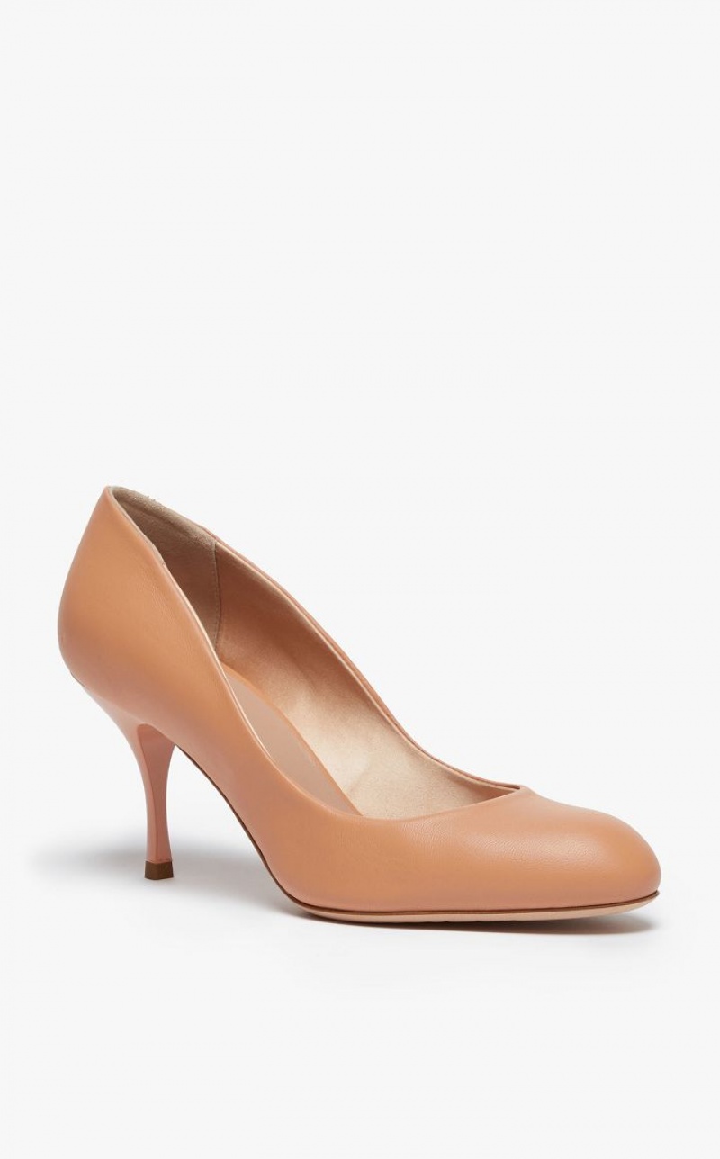 Décolleté Max Mara Nappa Leather Court Creme | MMR594199