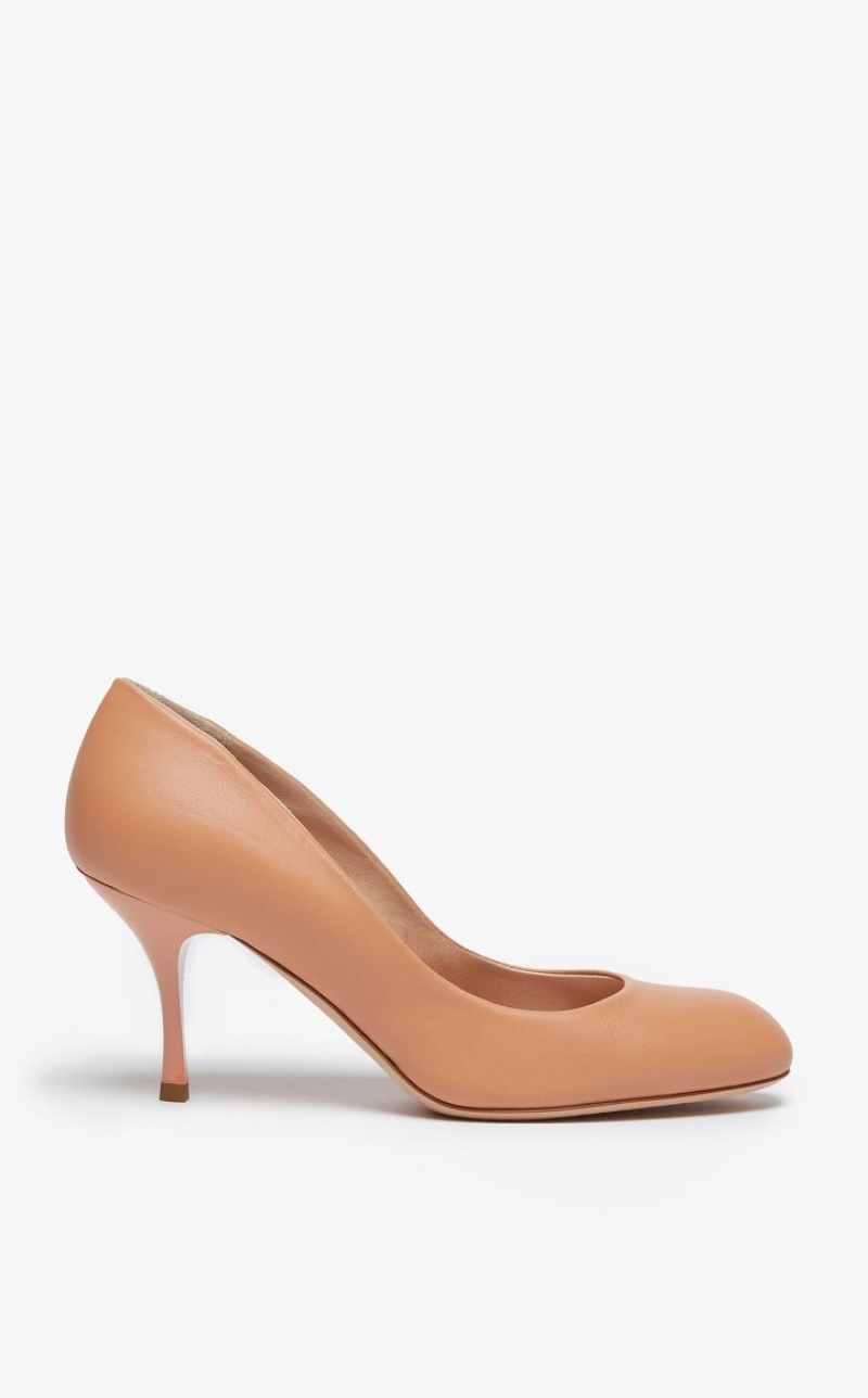 Décolleté Max Mara Nappa Leather Court Creme | MMR594199