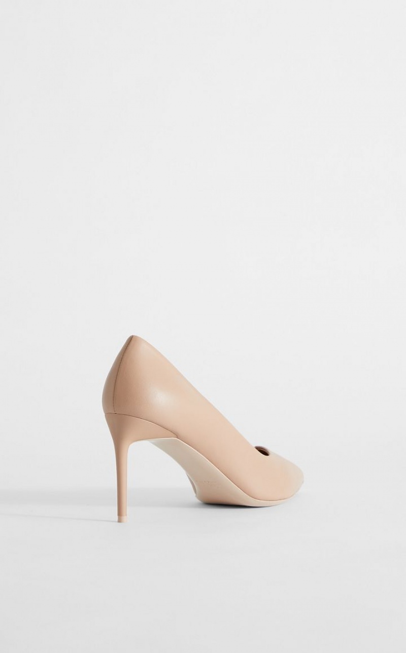 Décolleté Max Mara Nappa Leather Court Luz Rosa | MMR594203