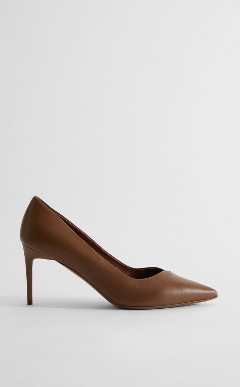 Décolleté Max Mara Nappa Leather Court Marrom | MMR594205