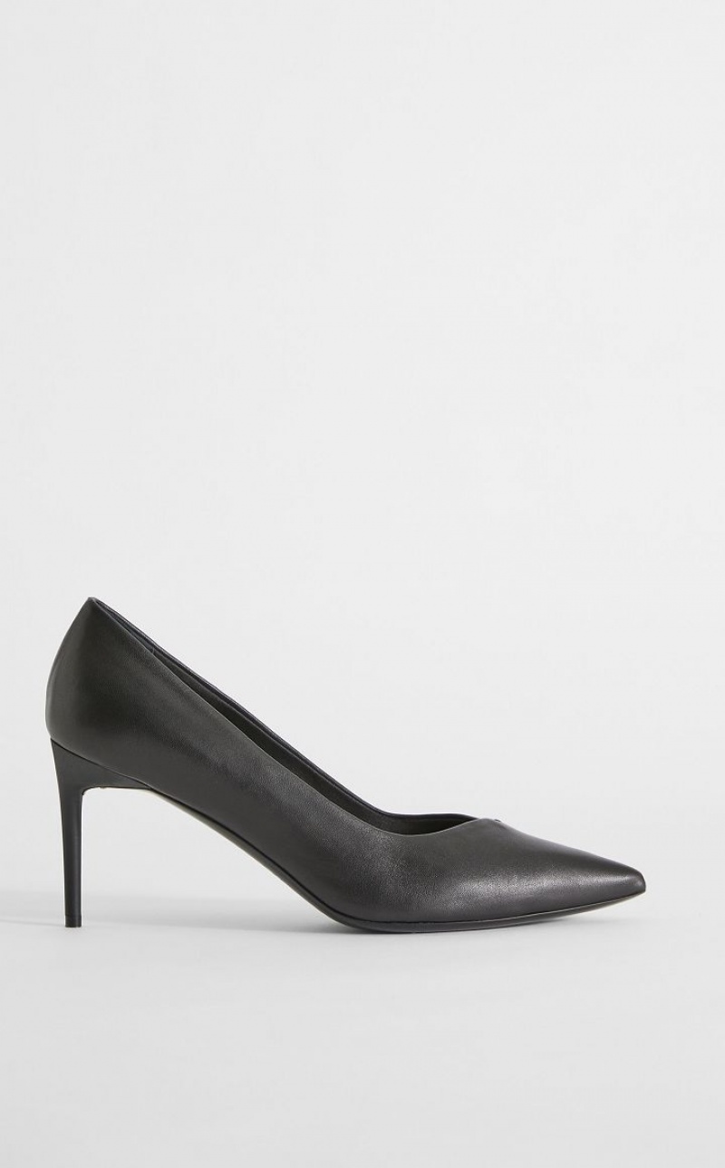 Décolleté Max Mara Nappa Leather Court Pretas | MMR594204