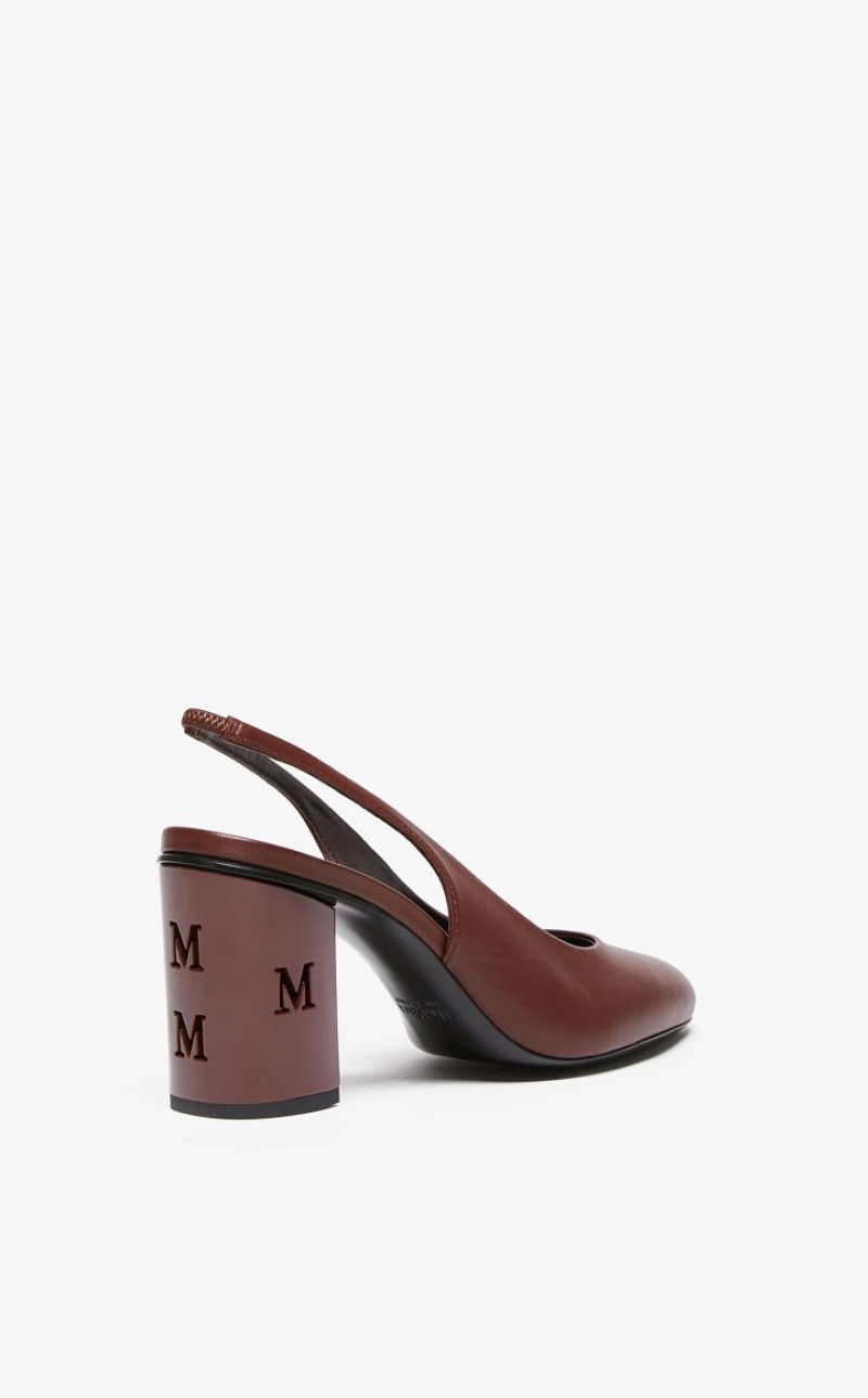 Décolleté Max Mara Nappa Leather Slingbacks Fucsia | MMR594197