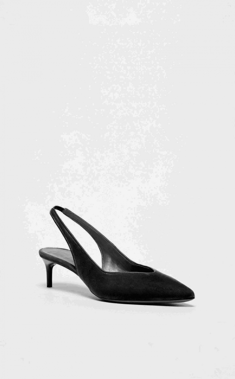 Décolleté Max Mara Velvet Slingbacks Pretas | MMR594198