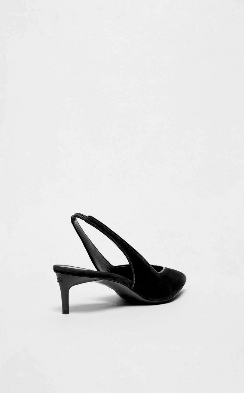 Décolleté Max Mara Velvet Slingbacks Pretas | MMR594198