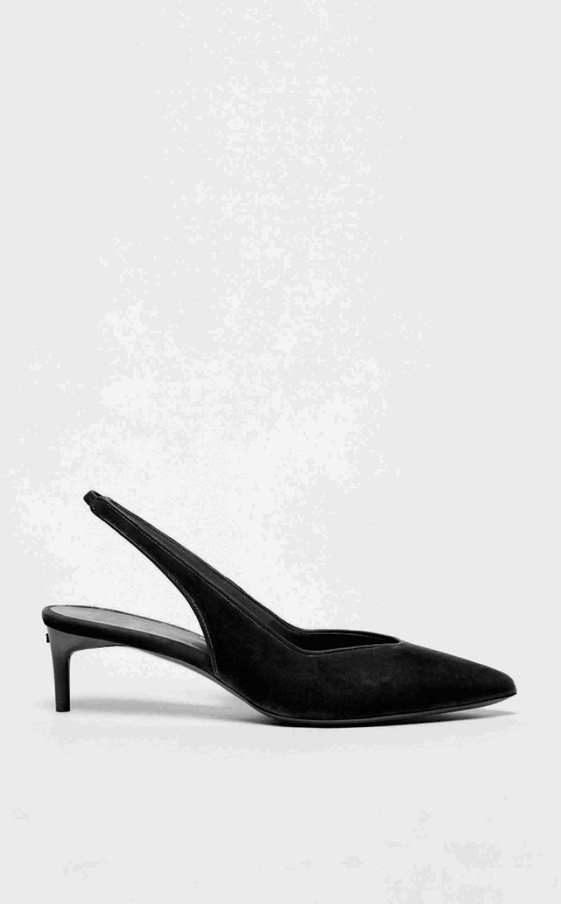 Décolleté Max Mara Velvet Slingbacks Pretas | MMR594198