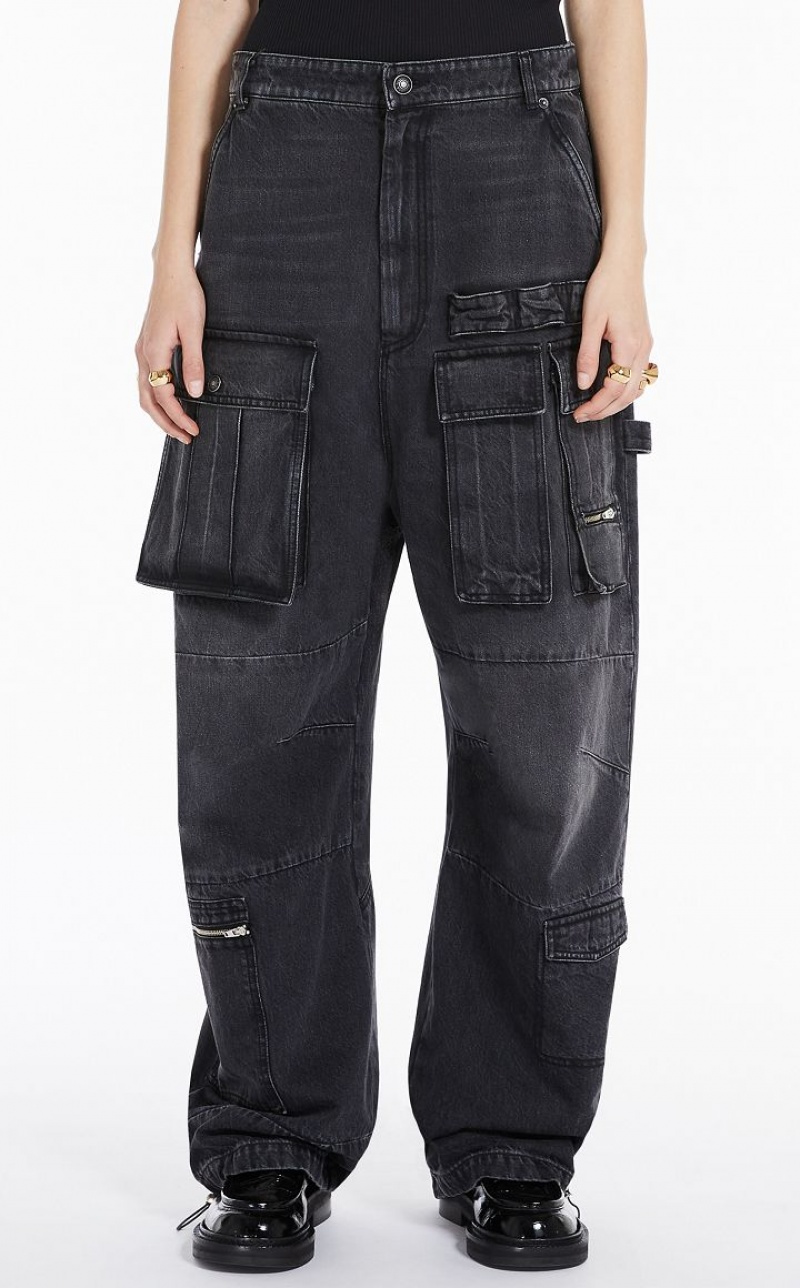 Jeans Max Mara Cargo Pretas | MMR593807