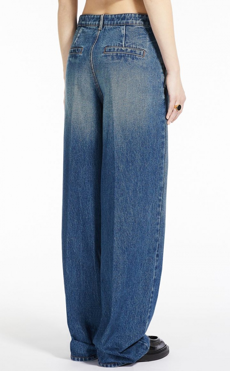 Jeans Max Mara Wide-fit Azuis | MMR593809