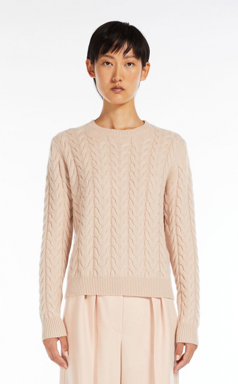 Knitwear Max Mara Cable Cashmere Rosa | MMR593432