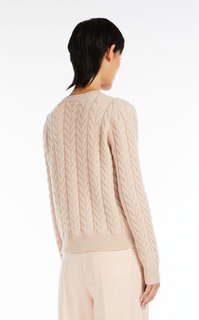 Knitwear Max Mara Cable Cashmere Rosa | MMR593432