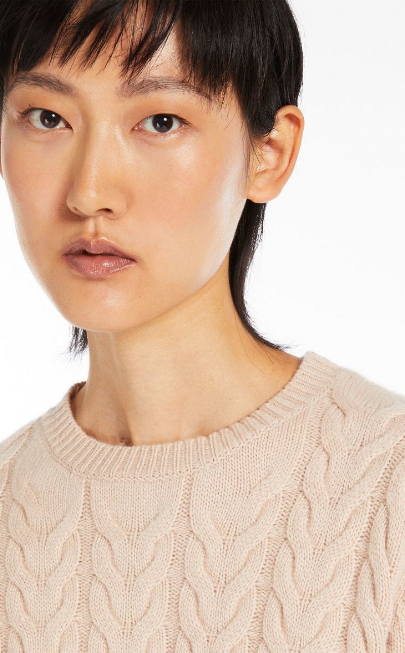 Knitwear Max Mara Cable Cashmere Rosa | MMR593432