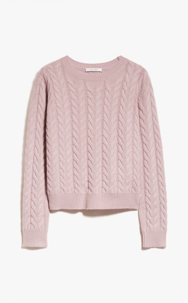 Knitwear Max Mara Cable Cashmere Roxo | MMR593420