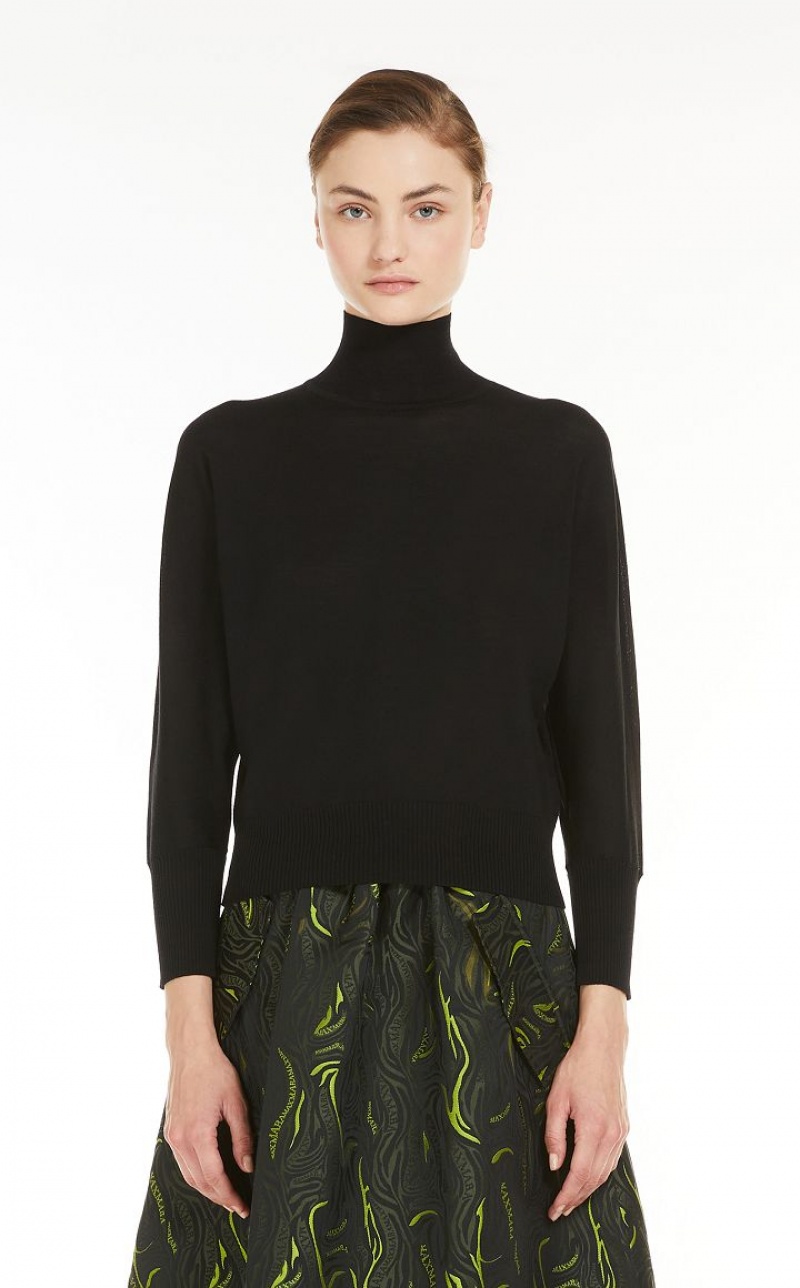 Knitwear Max Mara Lightweight Wool Turtleneck Pretas | MMR593427