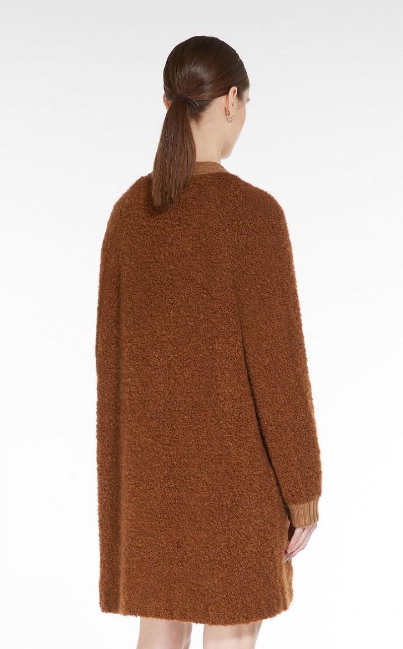 Knitwear Max Mara Oversized Cardigan In Alpaca And Wool Cafes | MMR593434