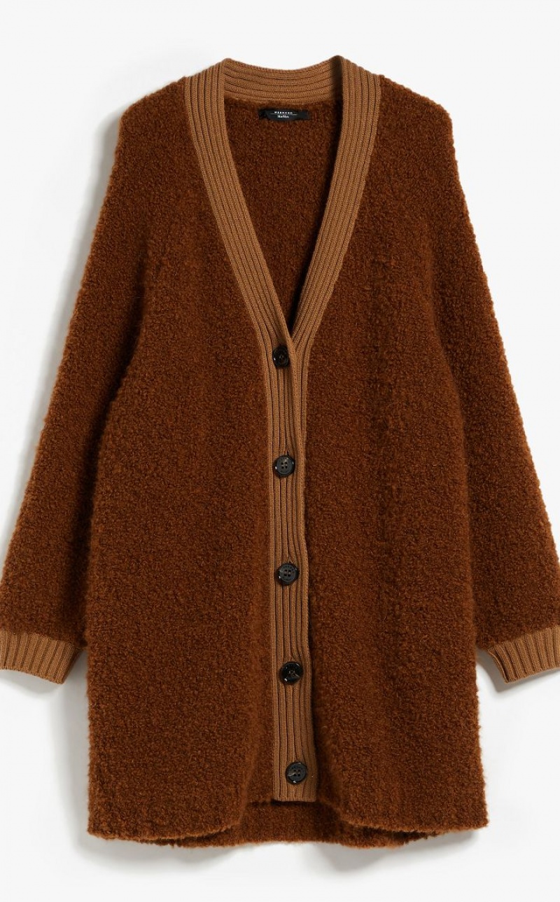 Knitwear Max Mara Oversized Cardigan In Alpaca And Wool Cafes | MMR593434