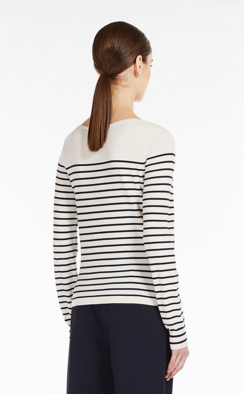 Knitwear Max Mara Silk And Wool Yarn Branco | MMR593469