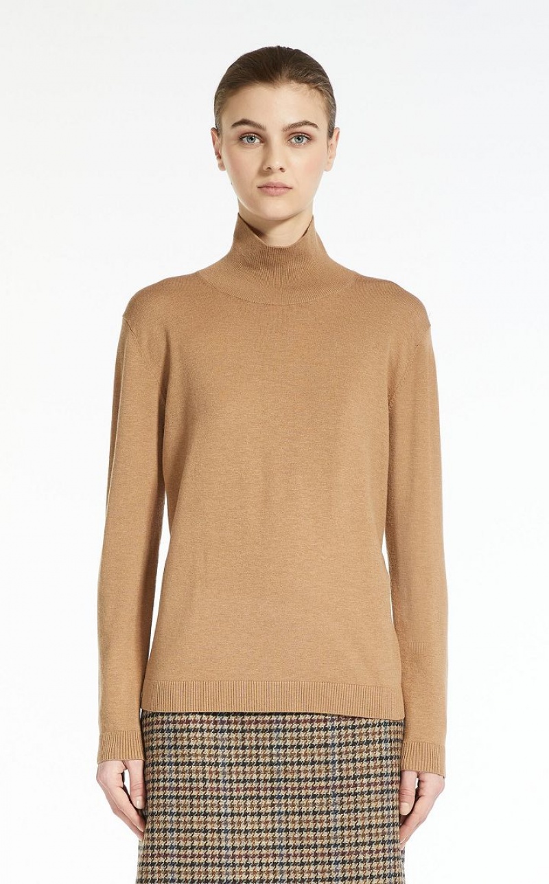 Knitwear Max Mara Silk And Wool Yarn Marrom | MMR593468