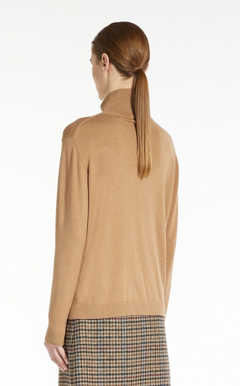 Knitwear Max Mara Silk And Wool Yarn Marrom | MMR593468