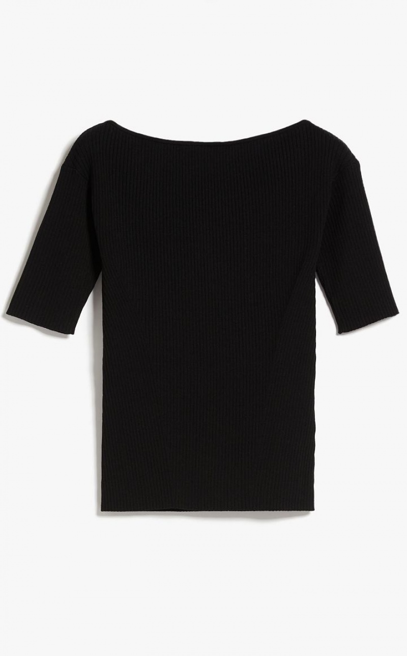 Knitwear Max Mara Top In Ribbed Viscose Yarn Pretas | MMR593457