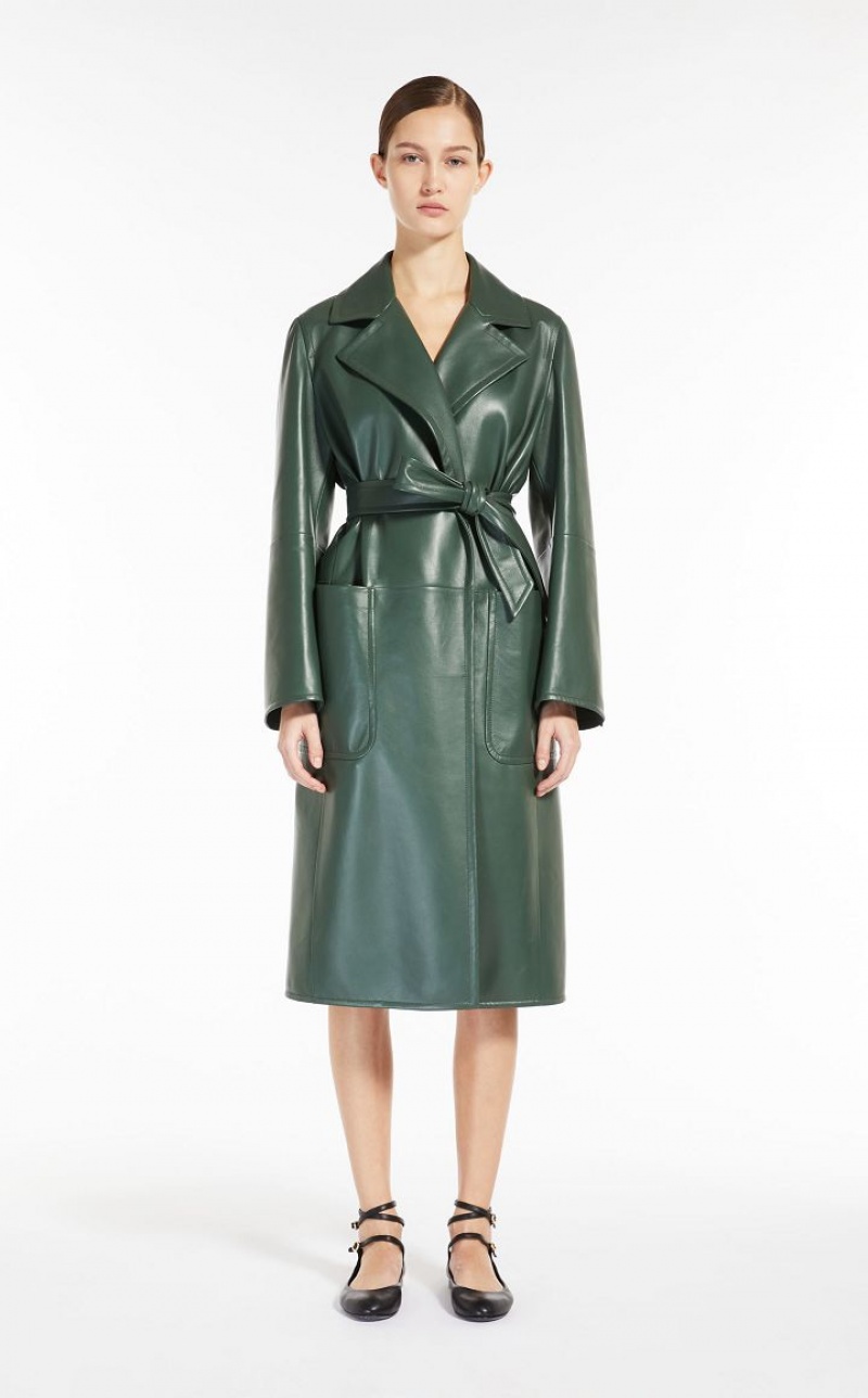 Leather Max Mara Manuela Nappa Icon Verdes | MMR594014