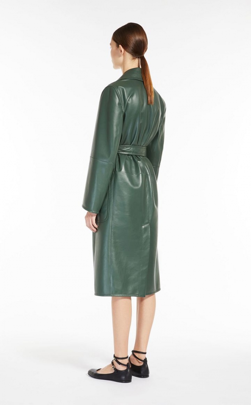 Leather Max Mara Manuela Nappa Icon Verdes | MMR594014